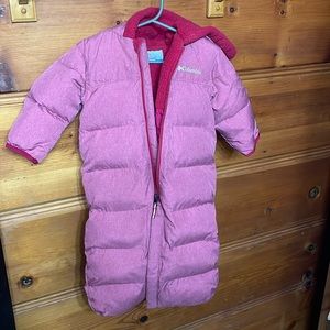 Columbia Infant snow suit with snaps.